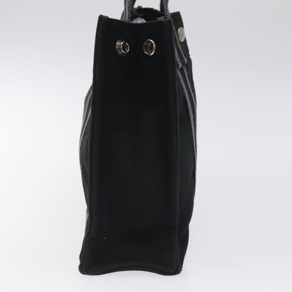 HERMES Fourre Tout PM Hand Bag Canvas Black Silver Auth bs24474 - Picture 5 of 16